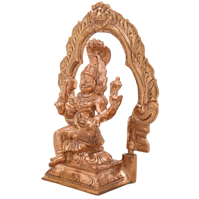 Handcrafted Bronze Mariyamman Idol | Panchaloha Mariamma Murti | South Indian Goddess Mariamman Statue for Pooja, Temple & Home Decor,Gold, 6.5 Inch, 1 Piece