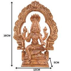 Handcrafted Bronze Mariyamman Idol | Panchaloha Mariamma Murti | South Indian Goddess Mariamman Statue for Pooja, Temple & Home Decor,Gold, 6.5 Inch, 1 Piece