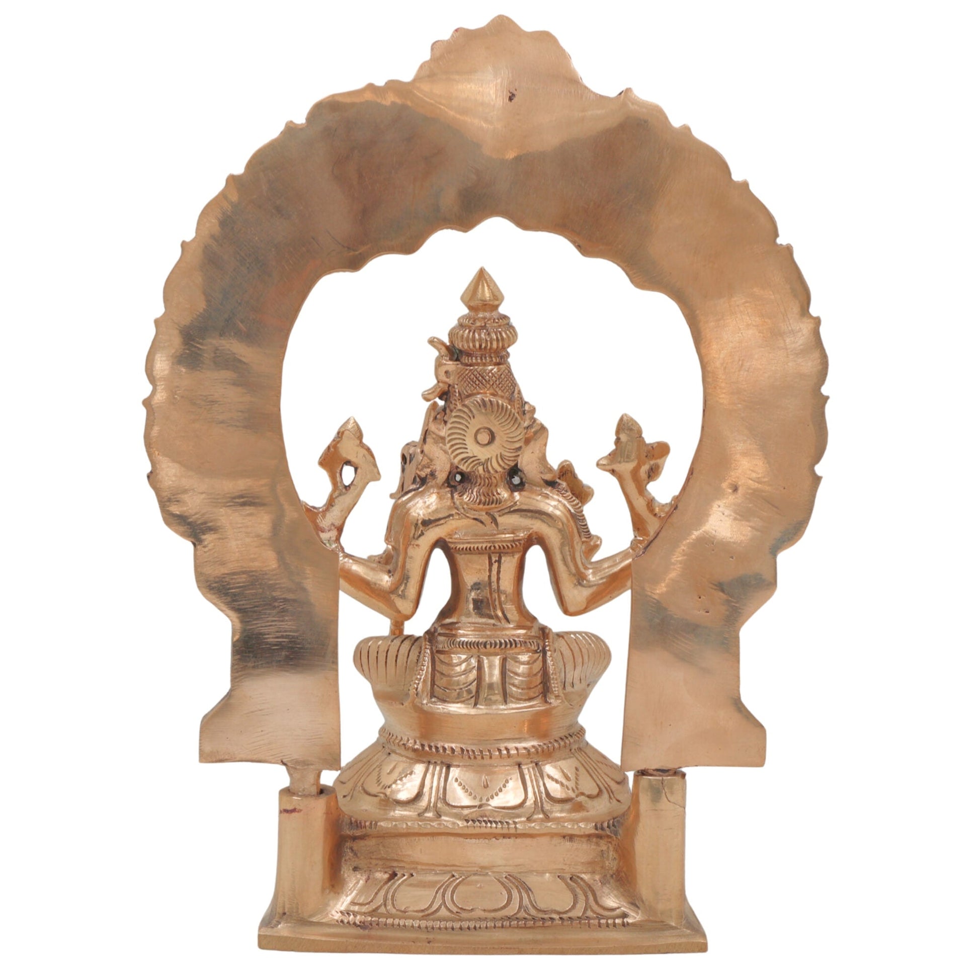 Handcrafted Bronze Raja Rajeshwari / Kamakshi Amman Idol | Panchaloha Chola Art Statue of Sri Lalita Tripurasundari, Tripura Sundari, Shodashi Devi for Temple & Home Decor,Gold, 10 Inch, 1 Piece