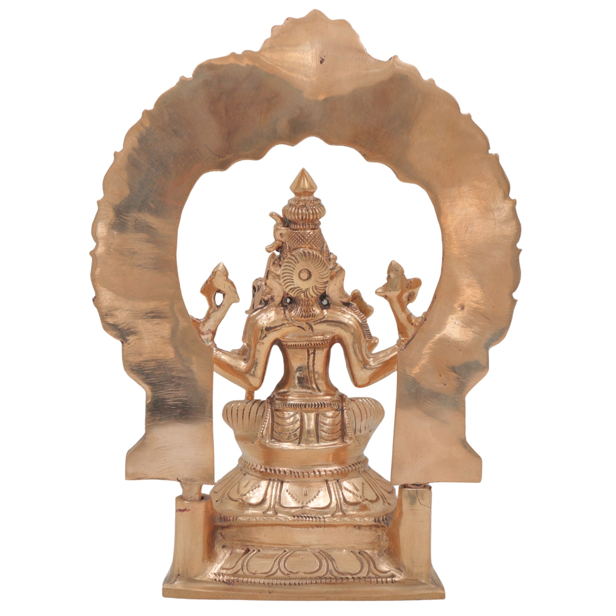 Handcrafted Bronze Raja Rajeshwari / Kamakshi Amman Idol | Panchaloha Chola Art Statue of Sri Lalita Tripurasundari, Tripura Sundari, Shodashi Devi for Temple & Home Decor,Gold, 10 Inch, 1 Piece