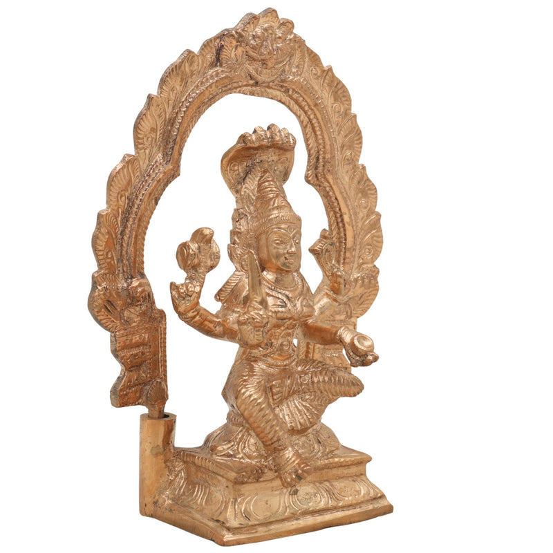 Handmade Bronze Mariyamman Idol – Panchaloha Murti of Mariamma, Mariatha, Shakti, Angalamman, Aadi Mariamman for Pooja, Temple & Home Decor,Gold, 6.5 Inch, 1 Piece
