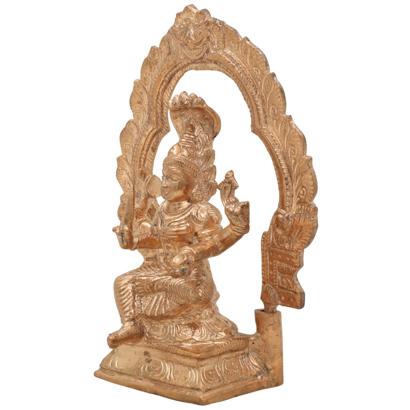 Handmade Bronze Mariyamman Idol – Panchaloha Murti of Mariamma, Mariatha, Shakti, Angalamman, Aadi Mariamman for Pooja, Temple & Home Decor,Gold, 6.5 Inch, 1 Piece