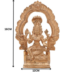 Handmade Bronze Mariyamman Idol – Panchaloha Murti of Mariamma, Mariatha, Shakti, Angalamman, Aadi Mariamman for Pooja, Temple & Home Decor,Gold, 6.5 Inch, 1 Piece