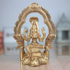 Handcrafted Bronze Mariamman Idol | Panchaloha Goddess Statue for Pooja, Home Decor, Temple Worship & Spiritual Blessings,Gold, 6.5 Inch, 1 Piece