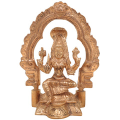 Handcrafted Bronze Mariamman Idol | Panchaloha Goddess Statue for Pooja, Home Decor, Temple Worship & Spiritual Blessings,Gold, 6.5 Inch, 1 Piece