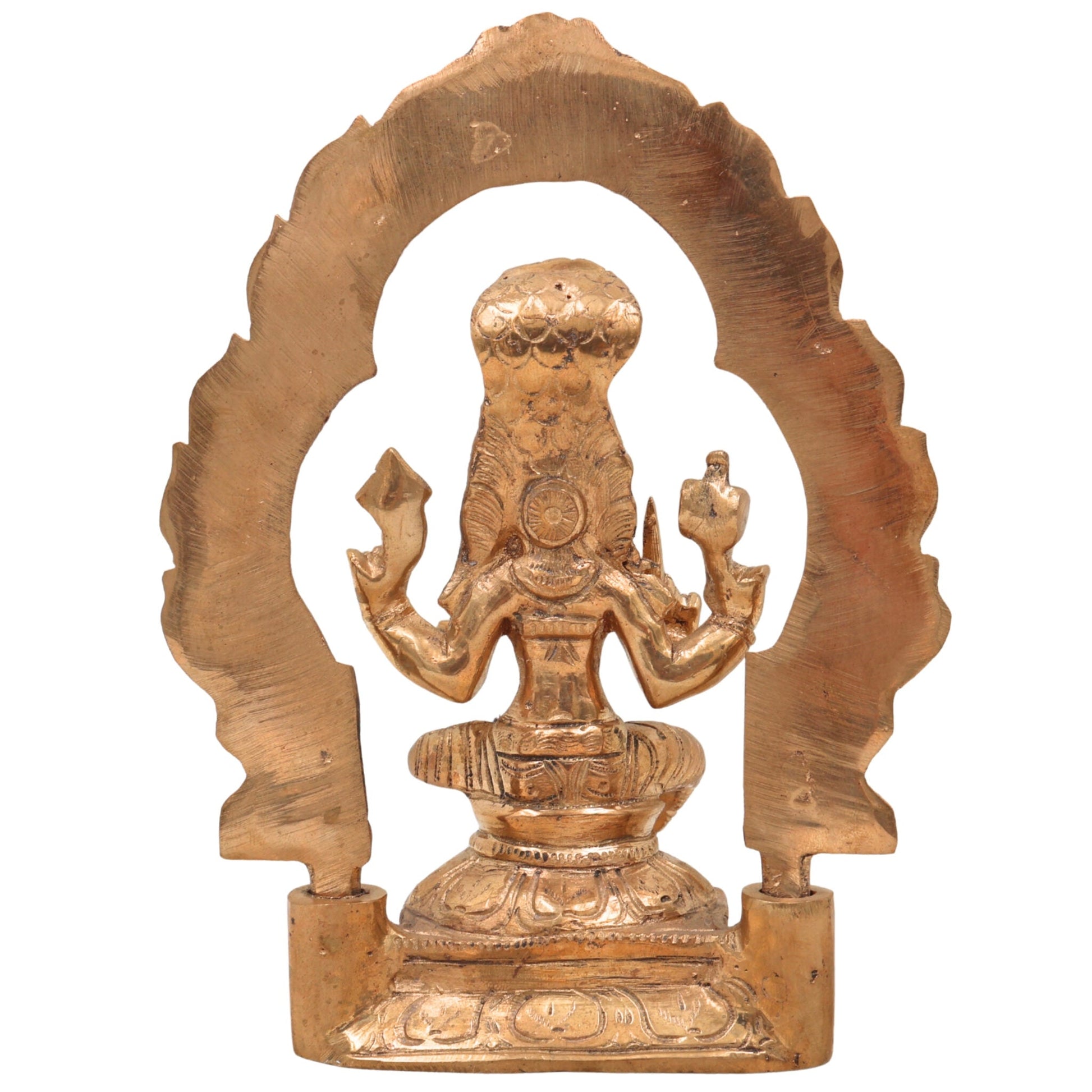 Handcrafted Bronze Mariamman Idol | Panchaloha Goddess Statue for Pooja, Home Decor, Temple Worship & Spiritual Blessings,Gold, 6.5 Inch, 1 Piece