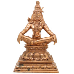 Handmade Bronze Shiva Idol | Mahadev Panchaloha Murti | Bholenath, Rudra, Neelkanth, Nataraja Sculpture | Chola Art South India,Gold, 5.5 Inch, 1 Piece