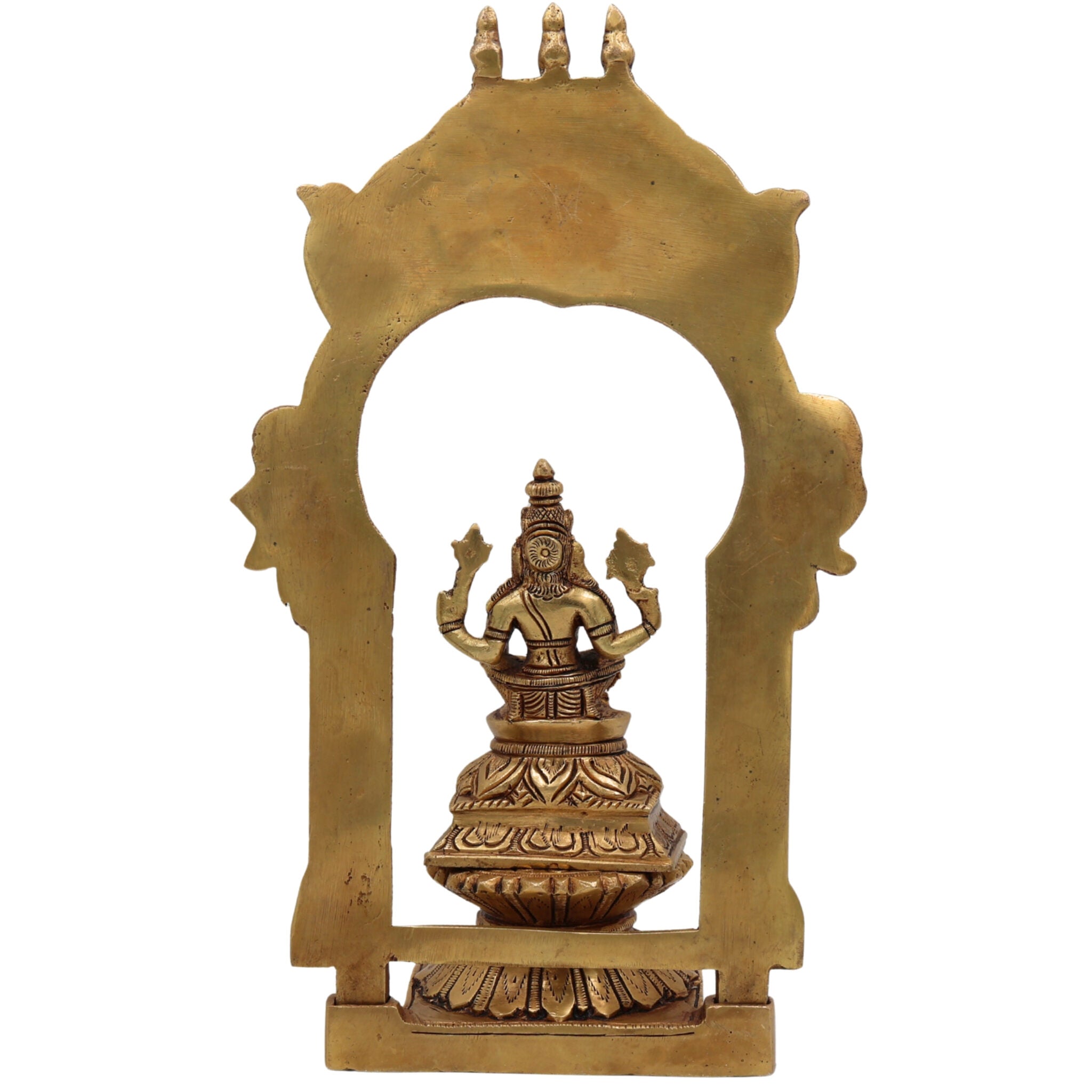 Brass Lord Hayagriva Idol with Temple Style Prabhavali |  Hayagriva Murti | Hayagreeva Vigraha Statue for Pooja, Home & Gifts,Gold, 10.5 Inch, 1 Piece