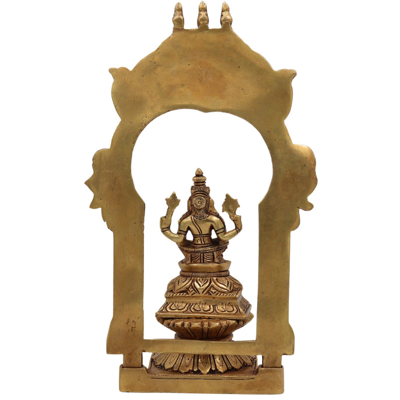 Brass Lord Hayagriva Idol with Temple Style Prabhavali |  Hayagriva Murti | Hayagreeva Vigraha Statue for Pooja, Home & Gifts,Gold, 10.5 Inch, 1 Piece