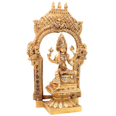 Handcrafted Brass Mariamman Idol, Mariyamma, Karumari Amman, Renuka Yellamma, Grama Devata Pital Murti for Home Temple & Puja Decor,Gold, 12 Inch, 1 Piece