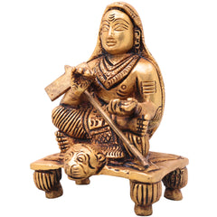 Brass Adi Shankaracharya Idol, Pital Adi Shankara Bhagavatpada Murti, Jagadguru Shankara Acharya Statue for Puja, Home Decor & Gifts,Gold, 4 Inch, 1 Piece