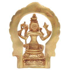 Brass Rajarajeshvari Idol – Tripura Sundari Lalita Devi Kamakshi Shodashi Moorthi for Pooja, Temple & Home Decor, Gold, 6 Inch, 1 Piece