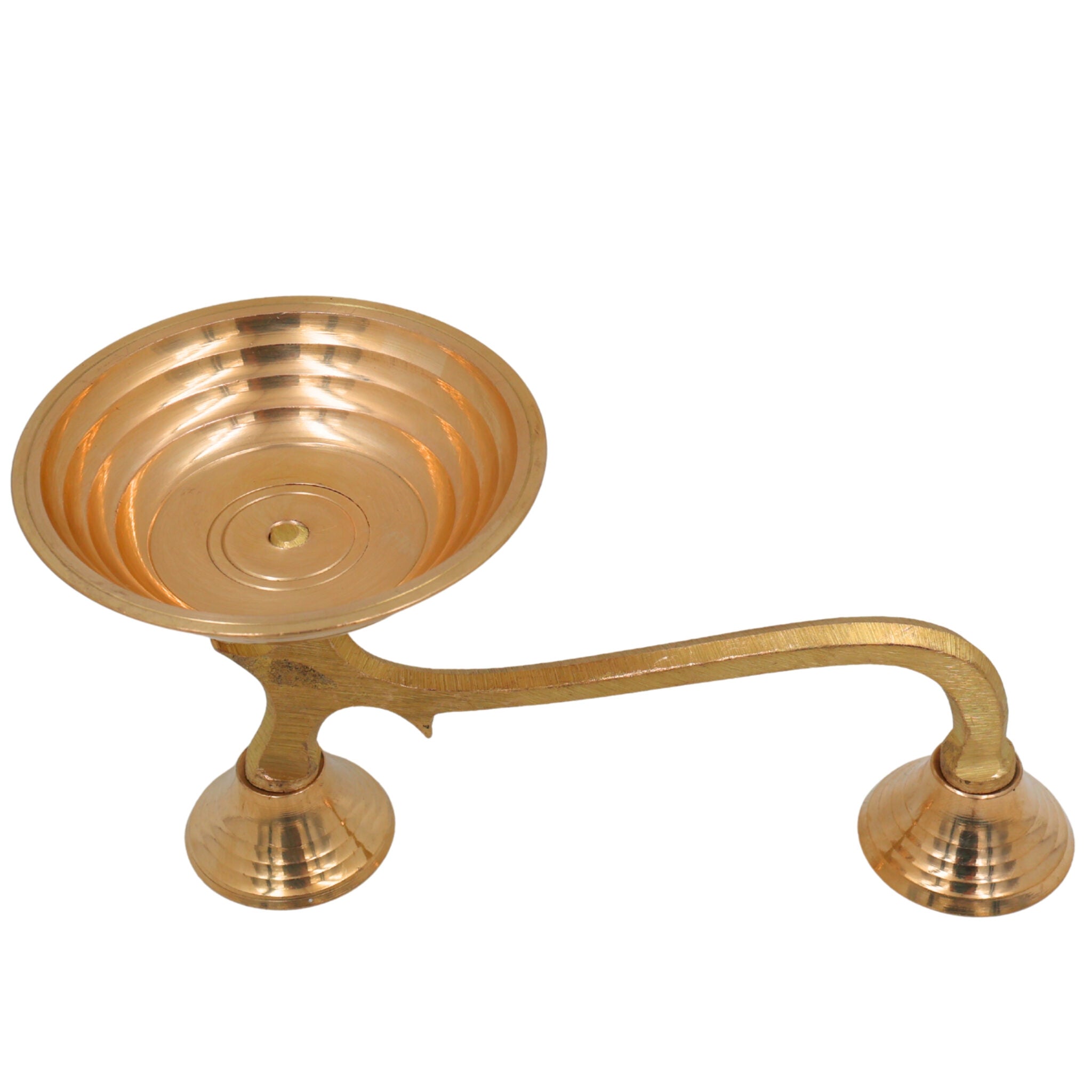Brass Dhoop Dani, Peetal Sambrani Cup, Pital Dhoop Burner for Puja, Handcrafted Pittal Agarbatti Stand Hitale Dhoop Holder,Gold, 4.5 Inch, 1 Piece