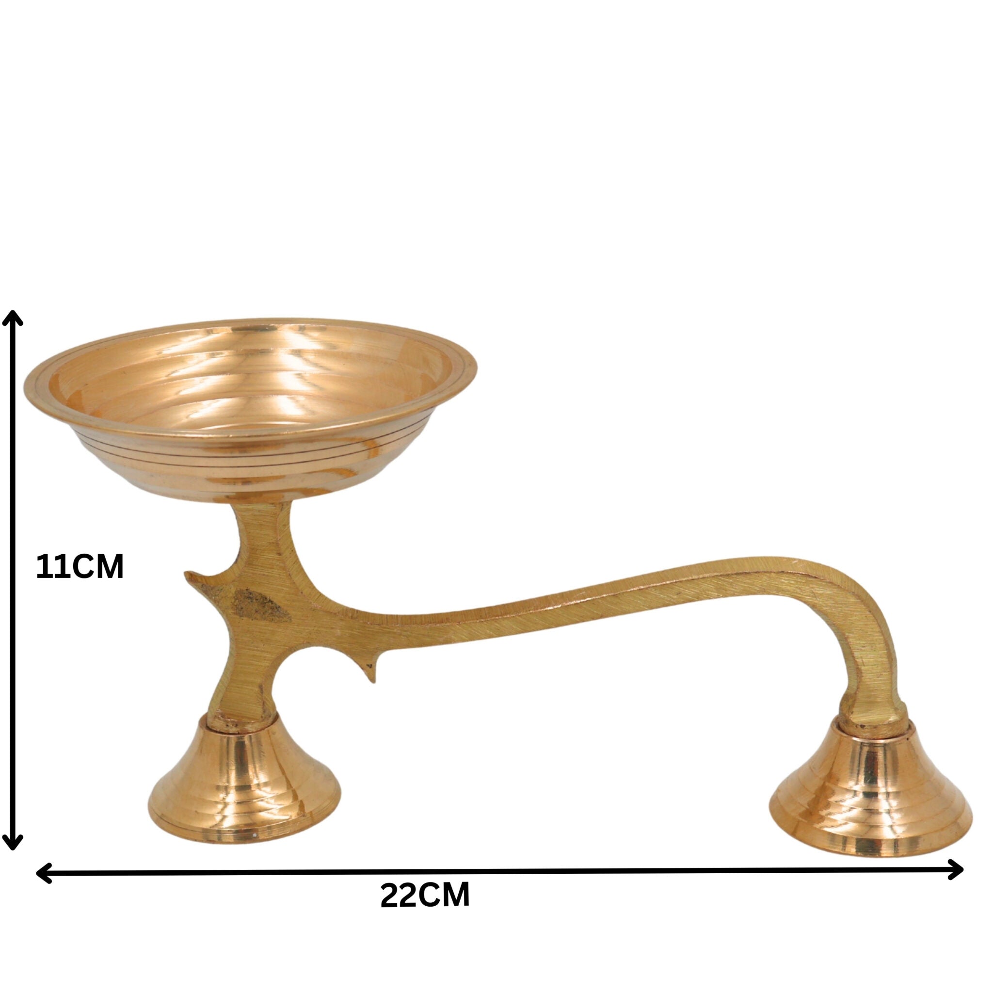 Brass Dhoop Dani, Peetal Sambrani Cup, Pital Dhoop Burner for Puja, Handcrafted Pittal Agarbatti Stand Hitale Dhoop Holder,Gold, 4.5 Inch, 1 Piece