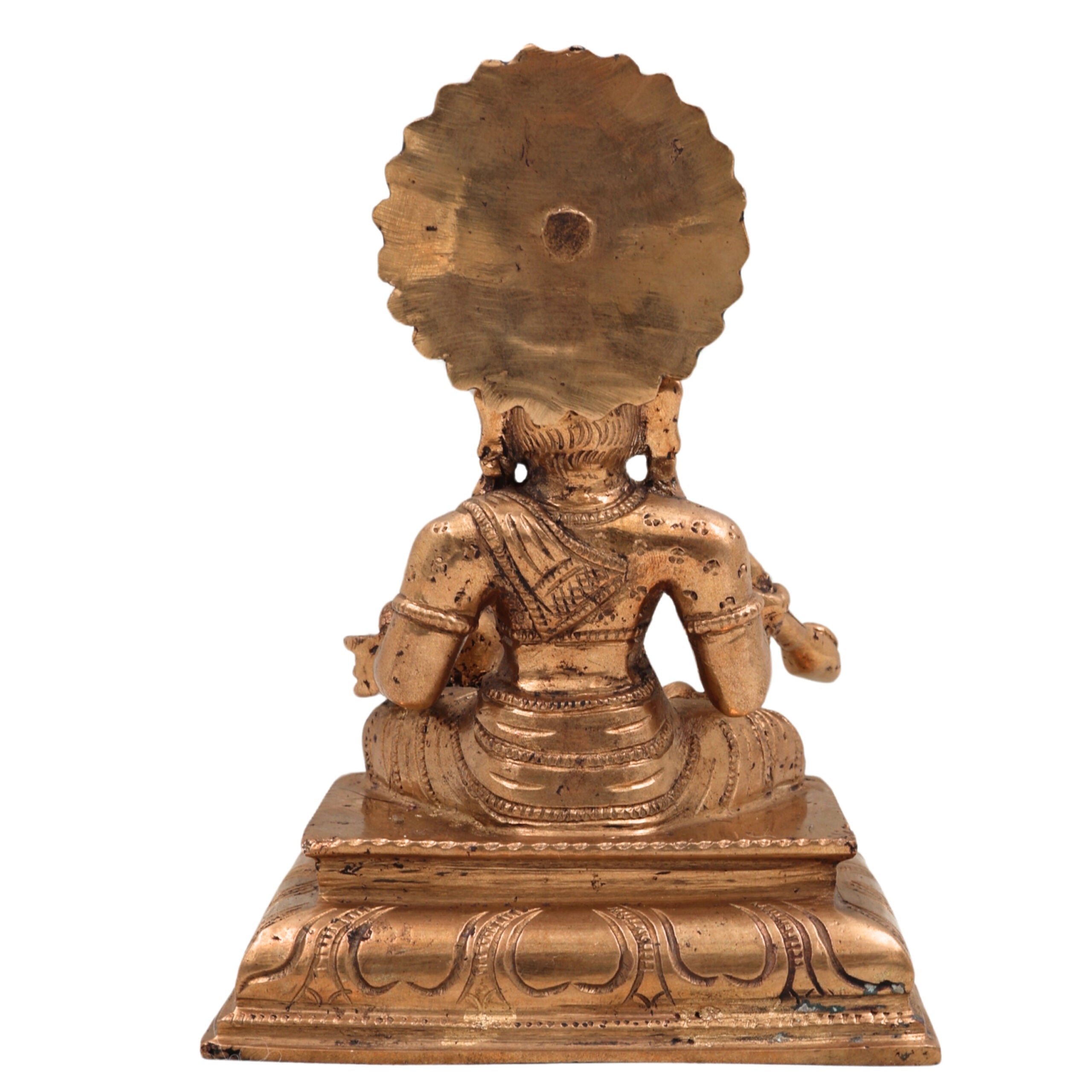 Bronze Panchaloha Handmade Annapurna Devi Idols, Annaporna Ji Ki Murti, Gold, 7 Inch, 1 Piece