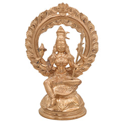 Handmade Bronze Raja Rajeshwari Idol | Panchaloha Tripurasundari Murti | Lalitha Devi & Shodashi Devi Sculpture | South Indian Chola Art,Gold, 8 Inch, 1 Piece
