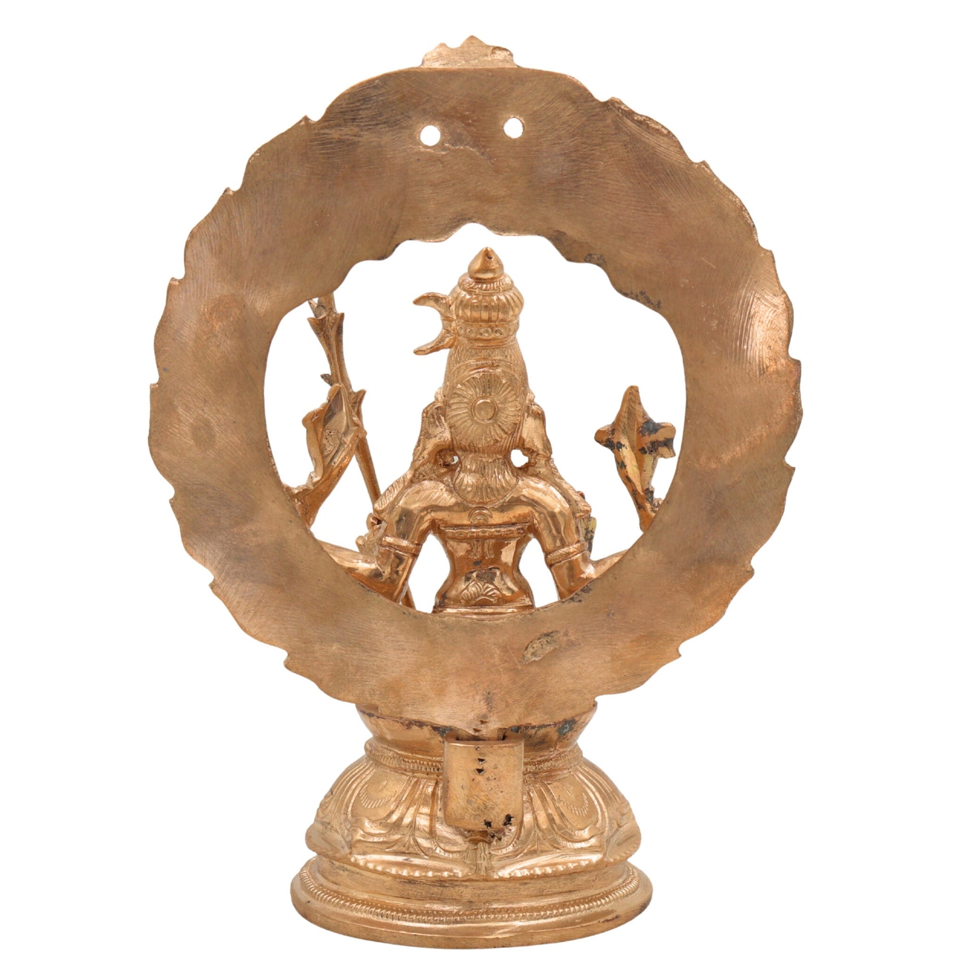 Handmade Bronze Raja Rajeshwari Idol | Panchaloha Tripurasundari Murti | Lalitha Devi & Shodashi Devi Sculpture | South Indian Chola Art,Gold, 8 Inch, 1 Piece