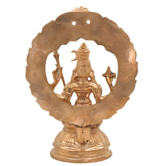 Handmade Bronze Raja Rajeshwari Idol | Panchaloha Tripurasundari Murti | Lalitha Devi & Shodashi Devi Sculpture | South Indian Chola Art,Gold, 8 Inch, 1 Piece