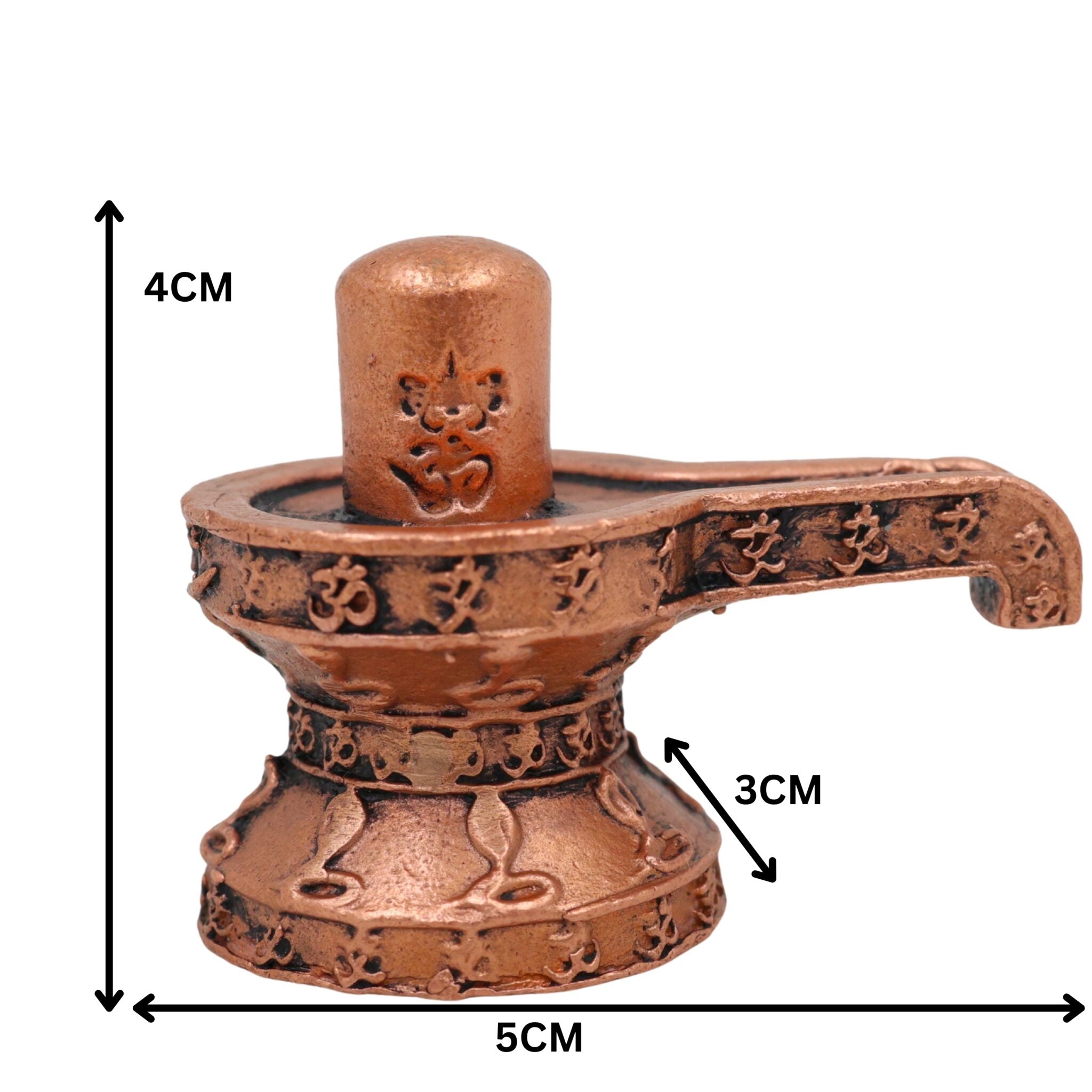 Copper Shivalingam Tamra Shiva Lingam Idol, Tamraloha Mahalingam Jyotirlinga Shivling Murti for Puja Temple Home Decor,Brown, 1.5 Inch, 1 Piece