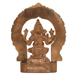 Handcrafted Panchaloha Ganesha Idol in Bronze, Vinayaka, Ganpati, Siddhivinayak, Vighneshvara, Pillaiyar Murti for Home, Temple & Gifts,Gold, 6 Inch, 1 Piece