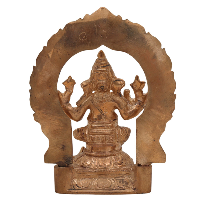 Handcrafted Panchaloha Ganesha Idol in Bronze, Vinayaka, Ganpati, Siddhivinayak, Vighneshvara, Pillaiyar Murti for Home, Temple & Gifts,Gold, 6 Inch, 1 Piece