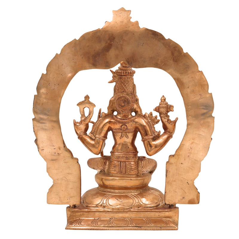 Handmade Bronze Raja Rajeshwari Idol | Panchaloha Rajarajeshwari Devi Murti | Sri Lalita Tripurasundari Chola Art Goddess Statue,Brown, 12 Inch, 1 Piece