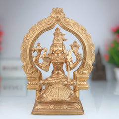 Premium Panchaloha Kamakshi Idol | Handcrafted Bronze Murti of Sri Kamakshi, Kamakshi Amman & Parameshwari | Chola Art Goddess Statue for Pooja & Temple Decor,Brown, 13 Inch, 1 Piece