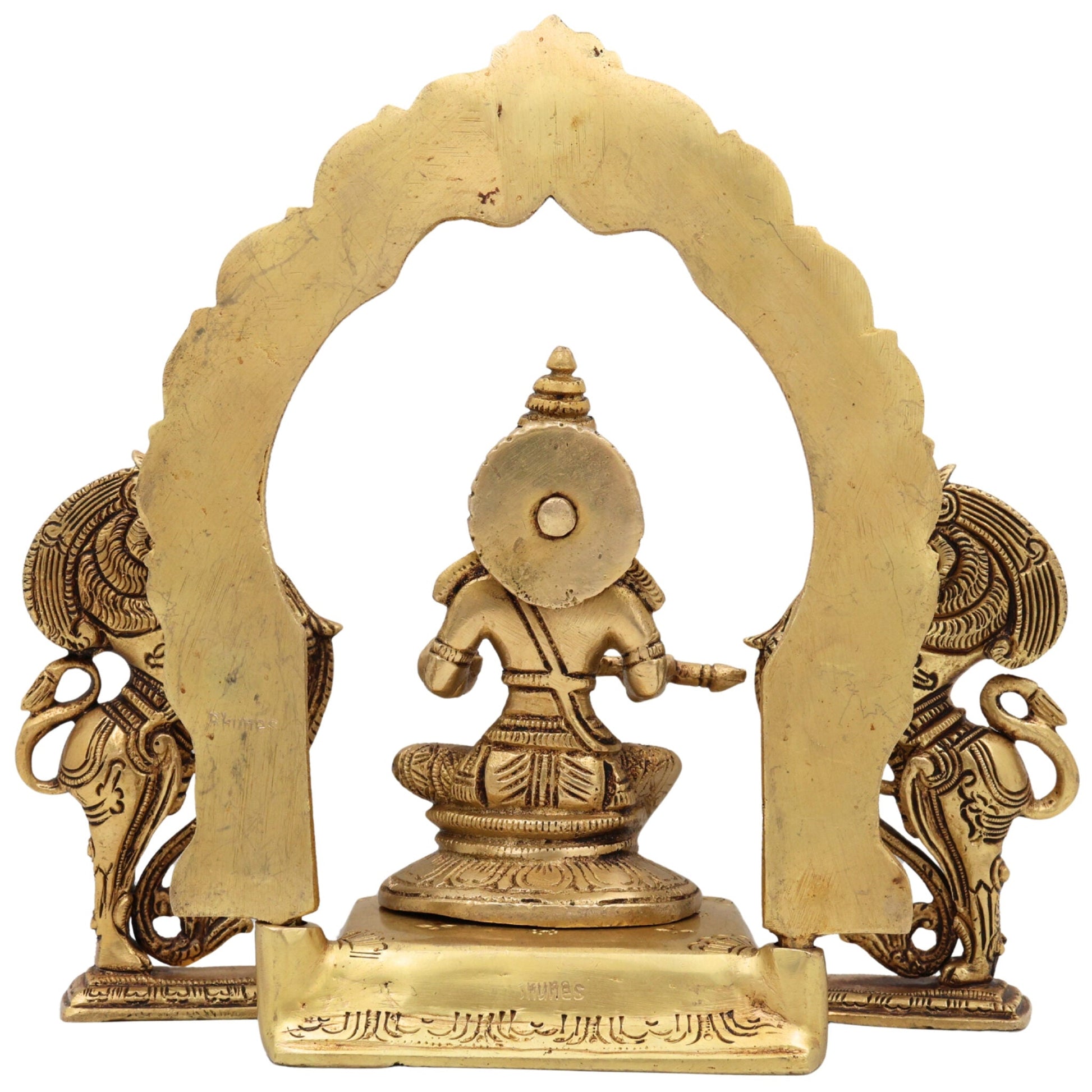 Handcrafted Brass Annapurna Devi Idol, Annapurneshwari Anna Lakshmi Mata Murti, Kashi Annapoorna Amman Sculpture for Pooja, Home & Temple Decor,Gold, 7 Inch, 1 Piece