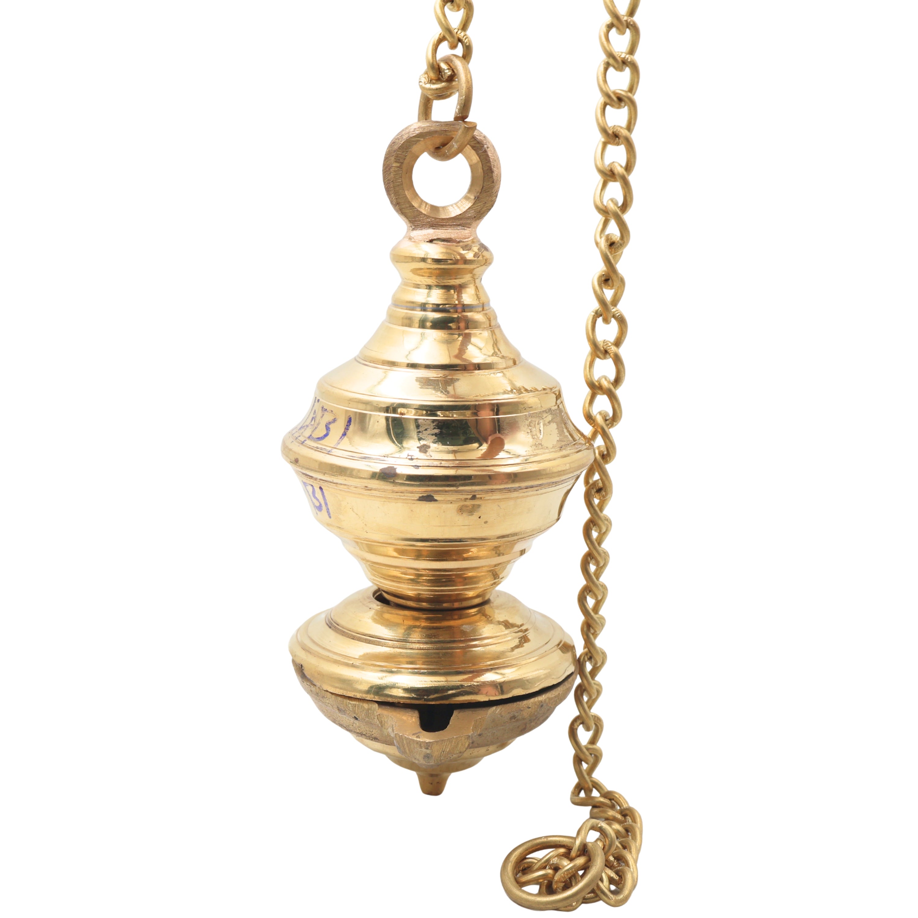 Bhunes Brass Hanging Traditional Lamps With Single Face, Diya, Pooja Lamp, Deep, Deepam For Home Décor,Gold, 13.5 Inch, 1 Piece