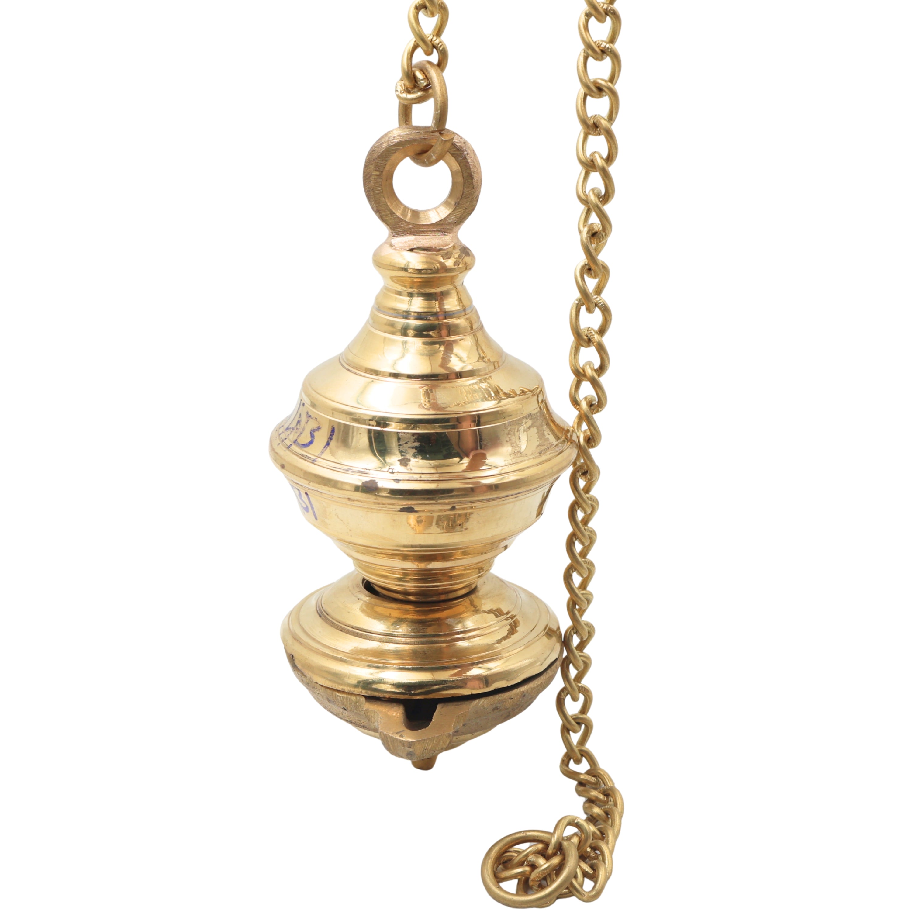 Bhunes Brass Hanging Traditional Lamps With Single Face, Diya, Pooja Lamp, Deep, Deepam For Home Décor,Gold, 13.5 Inch, 1 Piece