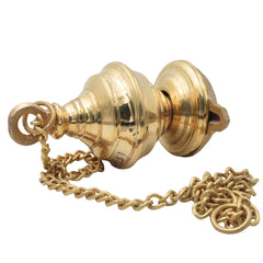 Bhunes Brass Hanging Traditional Lamps With Single Face, Diya, Pooja Lamp, Deep, Deepam For Home Décor,Gold, 13.5 Inch, 1 Piece