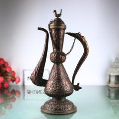Bhunes Brass, Surahi, Suraahee, Ewer, Pitcher, Kettle, Ketalee, Kettledrum, Jar, Pot, Surai, Jug, Showpeice, Gift, Home Decor,Gold, 15 Inch, 1 Piece