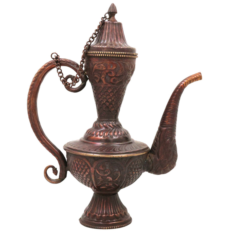 Bhunes Brass, Surahi, Surai, Suraahee, Ewer, Pitcher, Kettle, Ketalee, Kettledrum, Jar, Pot, Jug, Showpeice, Gift, Home Decor,Gold, 10 Inch, 1 Piece