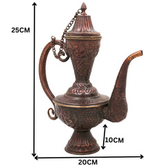 Bhunes Brass, Surahi, Surai, Suraahee, Ewer, Pitcher, Kettle, Ketalee, Kettledrum, Jar, Pot, Jug, Showpeice, Gift, Home Decor,Gold, 10 Inch, 1 Piece