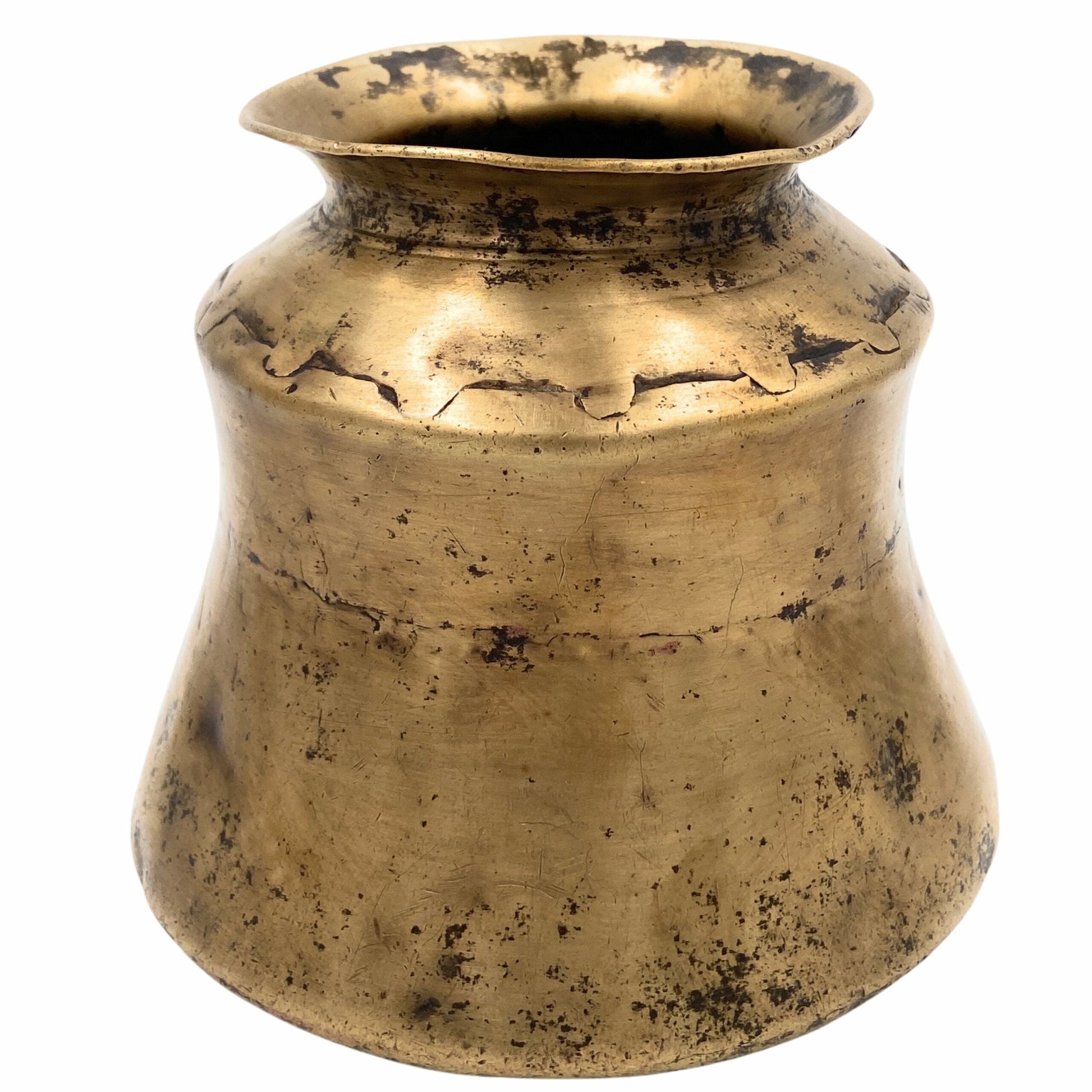 Bhunes Brass Antiques Loota, Lota, Chambu, Lotiya, Water Kamandal,Gold, 5 Inch, 1 Piece