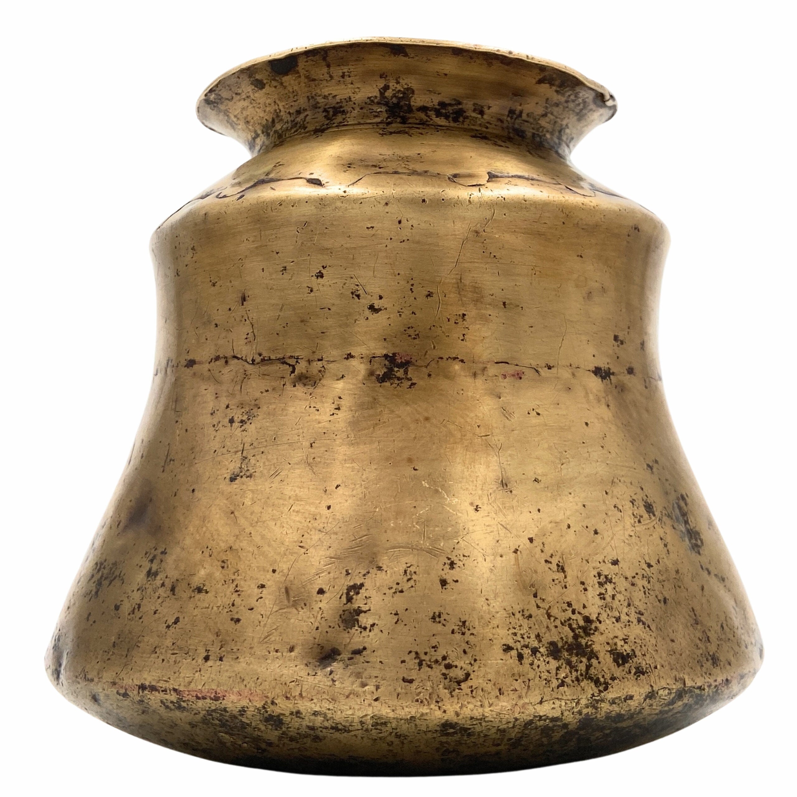 Bhunes Brass Antiques Loota, Lota, Chambu, Lotiya, Water Kamandal,Gold, 5 Inch, 1 Piece