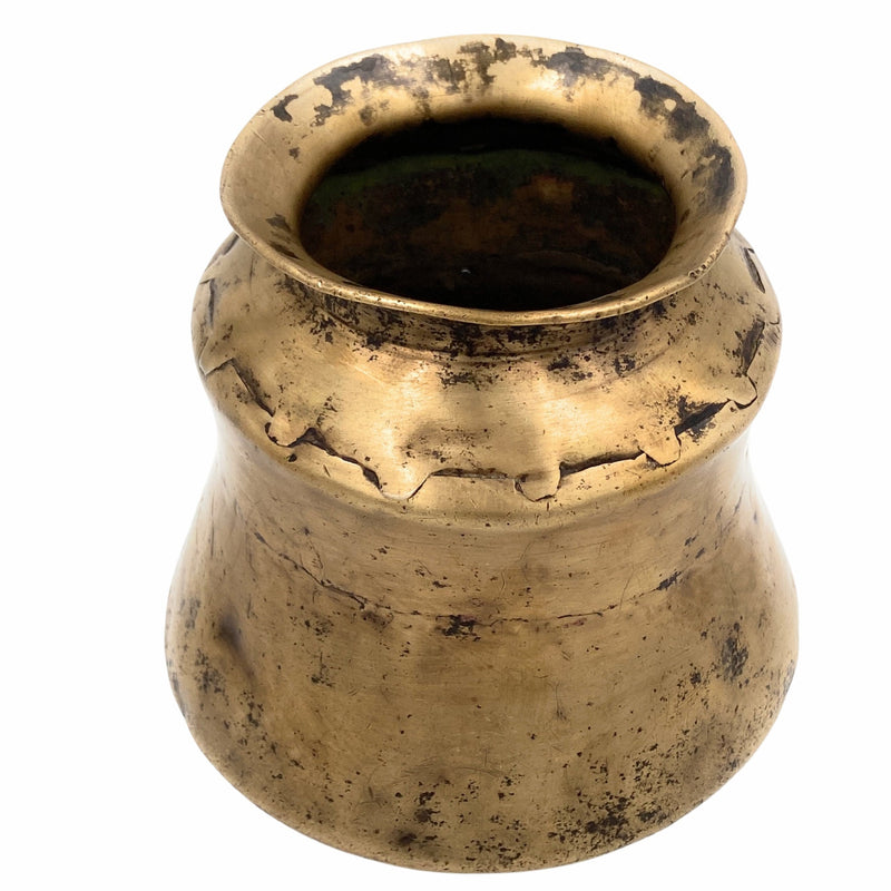 Bhunes Brass Antiques Loota, Lota, Chambu, Lotiya, Water Kamandal,Gold, 5 Inch, 1 Piece