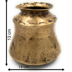 Bhunes Brass Antiques Loota, Lota, Chambu, Lotiya, Water Kamandal,Gold, 5 Inch, 1 Piece
