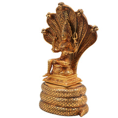 Brass Mariamman Idol | Mari Amman Murti | Mariyammal Devi Statue | Shakti Durga Silai | Kuladeivam Moorthi | Samayapuram Mariamman Vigraham | South Indian Goddess Pooja Idol,Gold, 10.5 Inch, 1 Piece