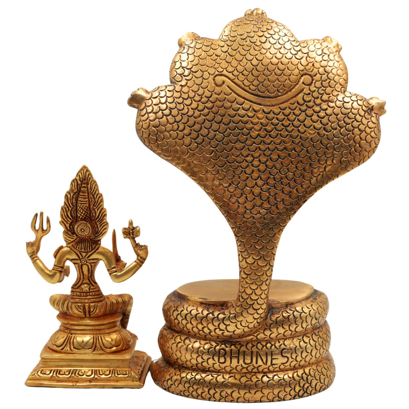 Brass Mariamman Idol | Mari Amman Murti | Mariyammal Devi Statue | Shakti Durga Silai | Kuladeivam Moorthi | Samayapuram Mariamman Vigraham | South Indian Goddess Pooja Idol,Gold, 10.5 Inch, 1 Piece