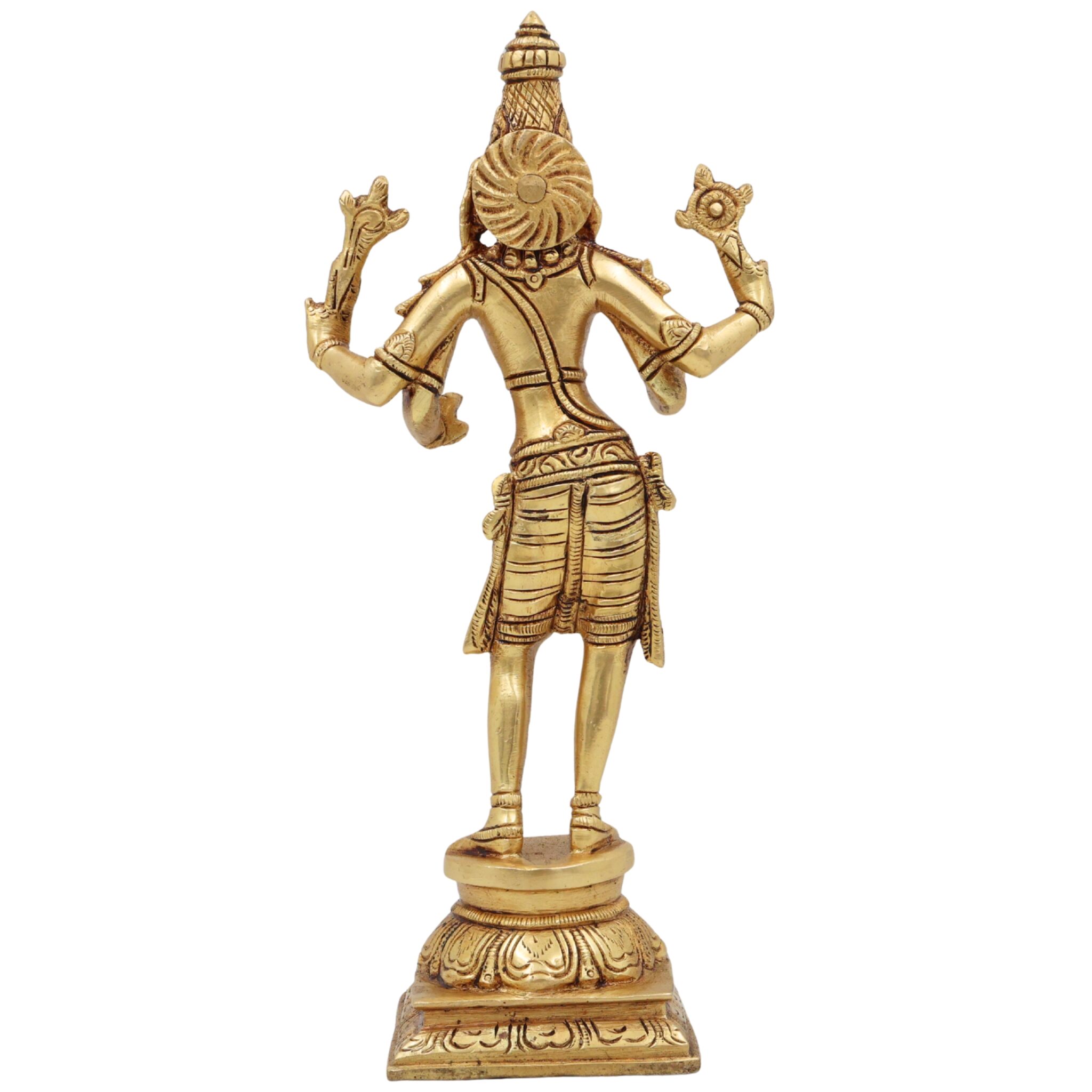 Brass Hayagriva Idol | Hayagreeva Murti Hayasirsa Veda Moorthy Vidya Varada Lakshmi Hayagriva Statue for Pooja, Temple, Home Decor & Gifts,Gold, 9 Inch, 1 Piece