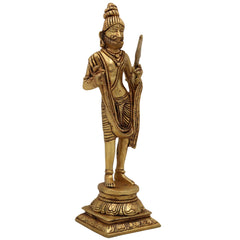 Handcrafted Brass Parashurama Idol | Lord Parasurama Murti, Vigraha, Pratima, Rama Bhargava, Rama Jamadagnya, Veerarama for Home, Temple, Puja & Office Decor,Gold, 9 Inch, 1 Piece