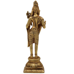 Handcrafted Brass Parashurama Idol | Lord Parasurama Murti, Vigraha, Pratima, Rama Bhargava, Rama Jamadagnya, Veerarama for Home, Temple, Puja & Office Decor,Gold, 9 Inch, 1 Piece