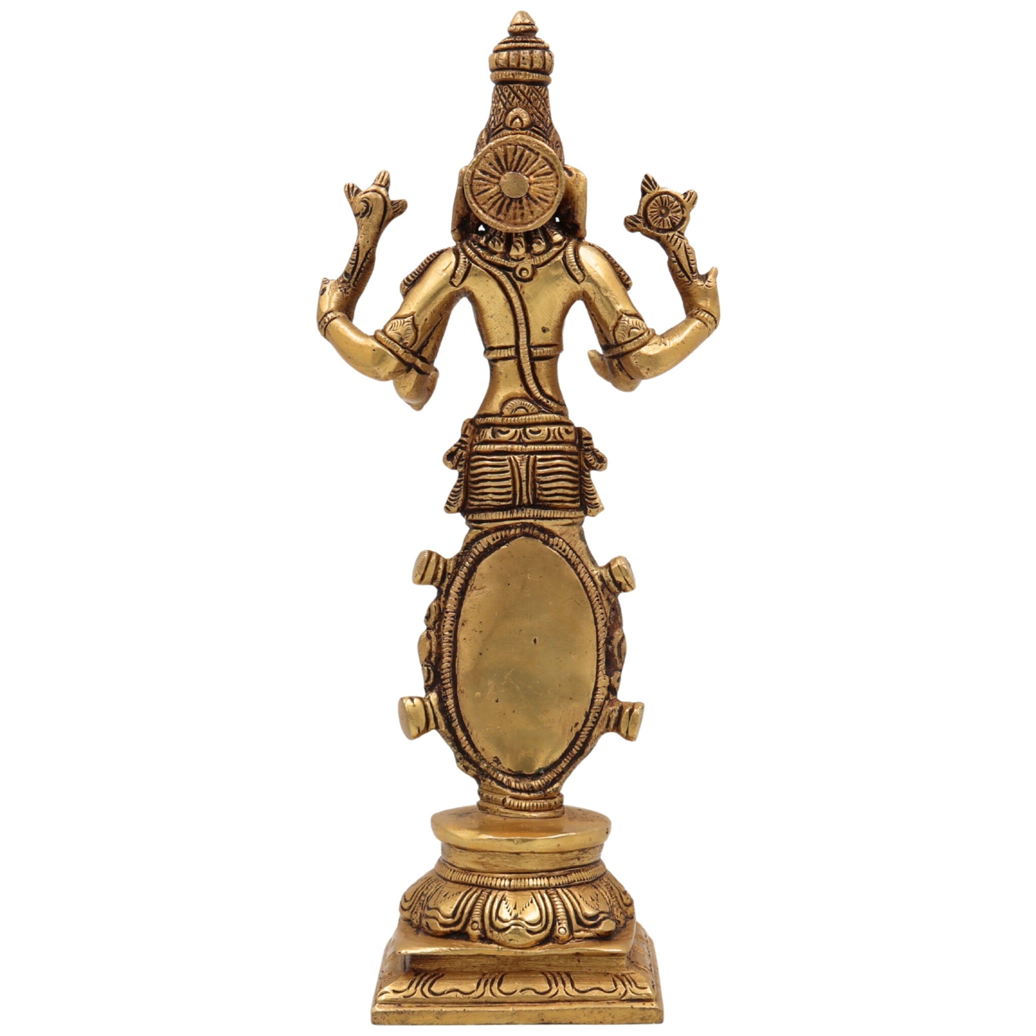 Brass Kurma Avatar Idol – Vishnu in Tortoise Form Murti, Panchaloha & Temple Statue for Pooja, Home Decor, Spiritual Worship,Gold, 9 Inch, 1 Piece