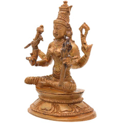 Bronze Kamakshi Devi Idol | Handcrafted Goddess Kamakshi Murti for Pooja, Home Decor & Spiritual Gifts, Brown, 3 Inch, 1 Piece