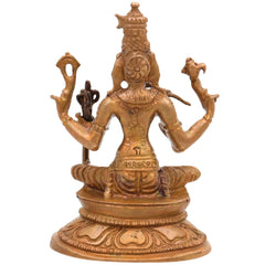 Bronze Kamakshi Devi Idol | Handcrafted Goddess Kamakshi Murti for Pooja, Home Decor & Spiritual Gifts, Brown, 3 Inch, 1 Piece