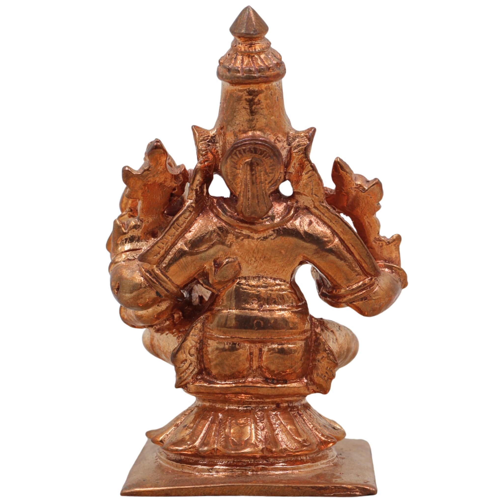 Handcrafted Bronze Vishnu Idol | Panchaloha Lakshmi Narayana Murti | Chola Art Temple Statue | Sri Venkateswara, Ranganatha, Balaji,Gold, 3 Inch, 1 Piece