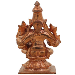 Handcrafted Bronze Vishnu Idol | Panchaloha Lakshmi Narayana Murti | Chola Art Temple Statue | Sri Venkateswara, Ranganatha, Balaji,Gold, 3 Inch, 1 Piece