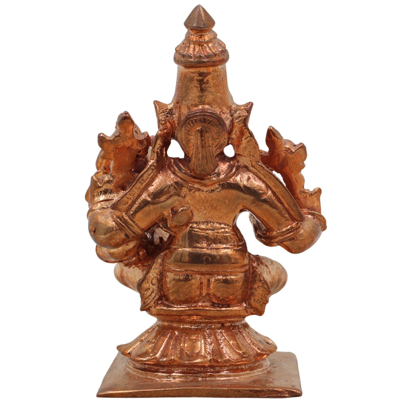Handcrafted Bronze Vishnu Idol | Panchaloha Lakshmi Narayana Murti | Chola Art Temple Statue | Sri Venkateswara, Ranganatha, Balaji,Gold, 3 Inch, 1 Piece