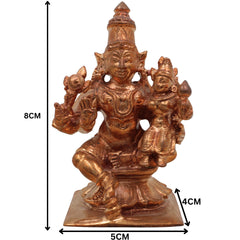 Handcrafted Bronze Vishnu Idol | Panchaloha Lakshmi Narayana Murti | Chola Art Temple Statue | Sri Venkateswara, Ranganatha, Balaji,Gold, 3 Inch, 1 Piece